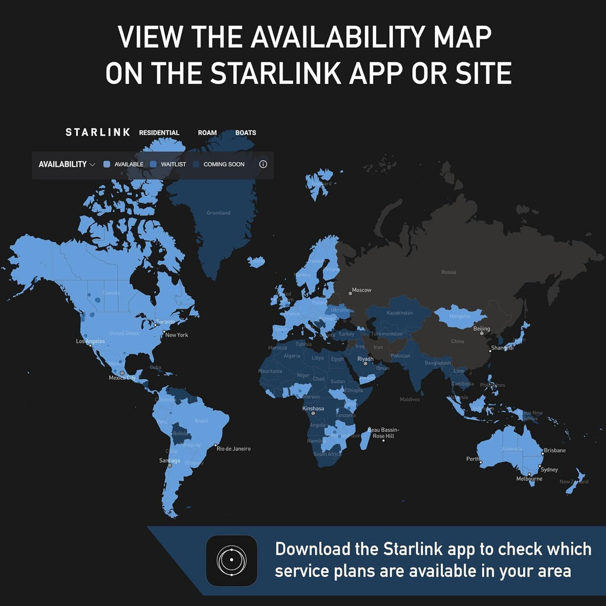 Starlink Standard 4 Internet Satellite Kit, Authorized Stock of Compact High-Speed Broadband Kit for Travel, Remote Work & Outdoor Use