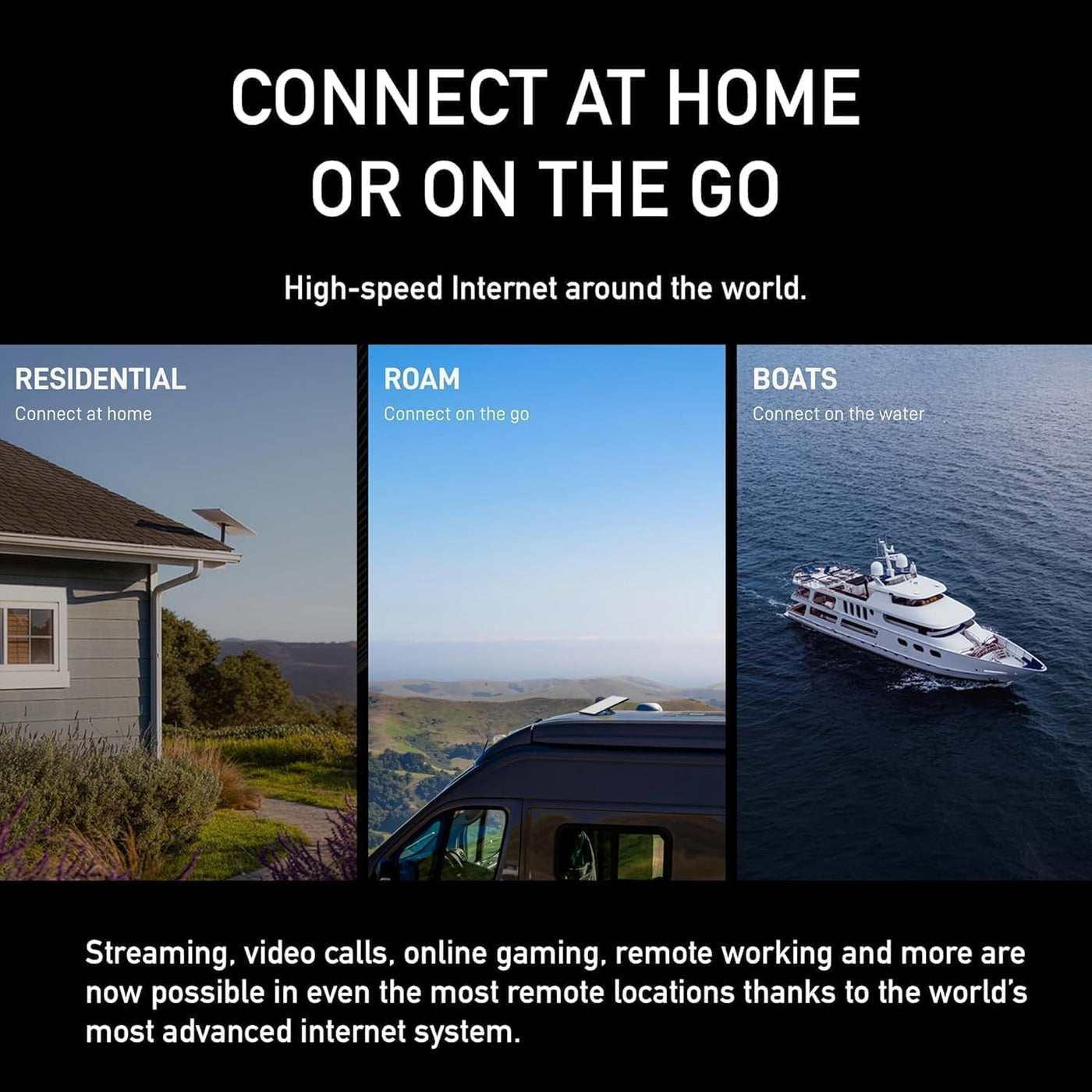 Starlink Standard 4 Internet Satellite Kit, Authorized Stock of Compact High-Speed Broadband Kit for Travel, Remote Work & Outdoor Use