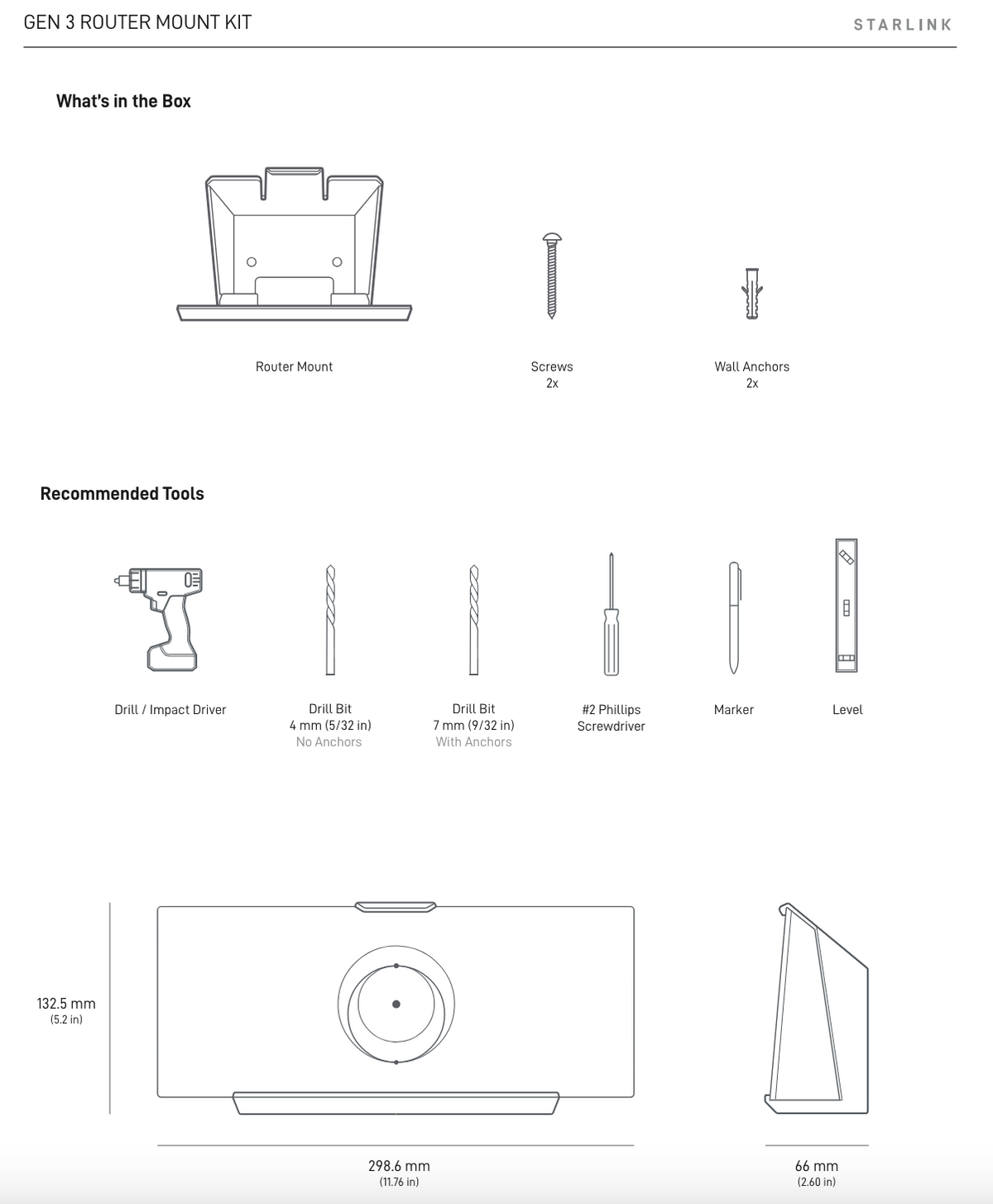 Starlink Gen 3 Router Mount