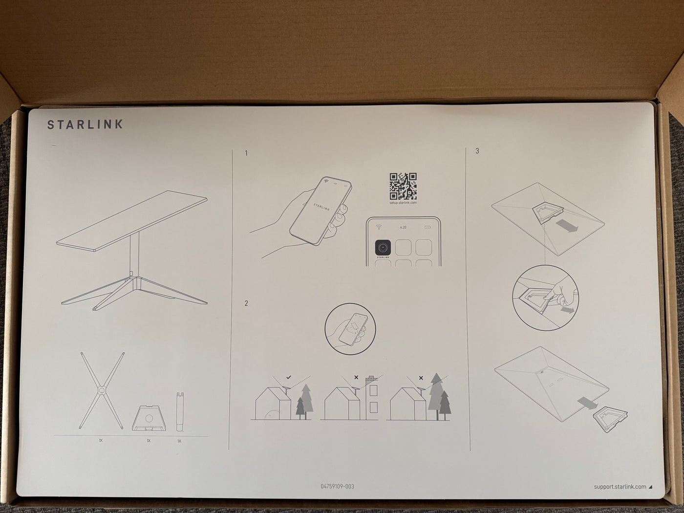 Starlink Standard Gen 3 (V4) X-Frame Base