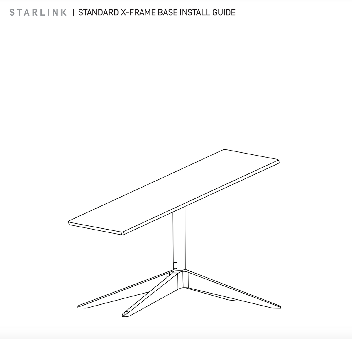 Starlink Standard Gen 3 (V4) X-Frame Base