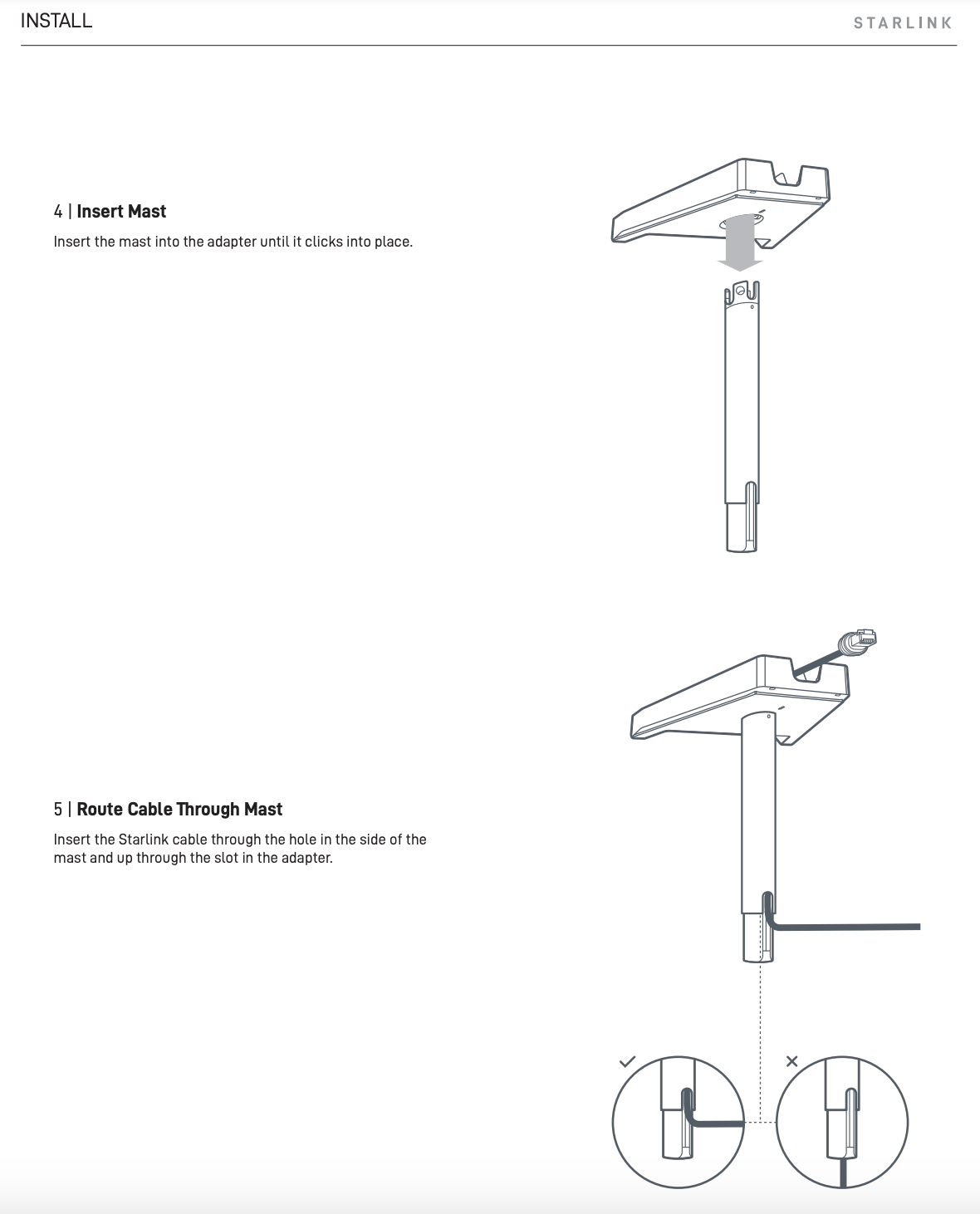Starlink Standard Gen 3 (V4) X-Frame Base