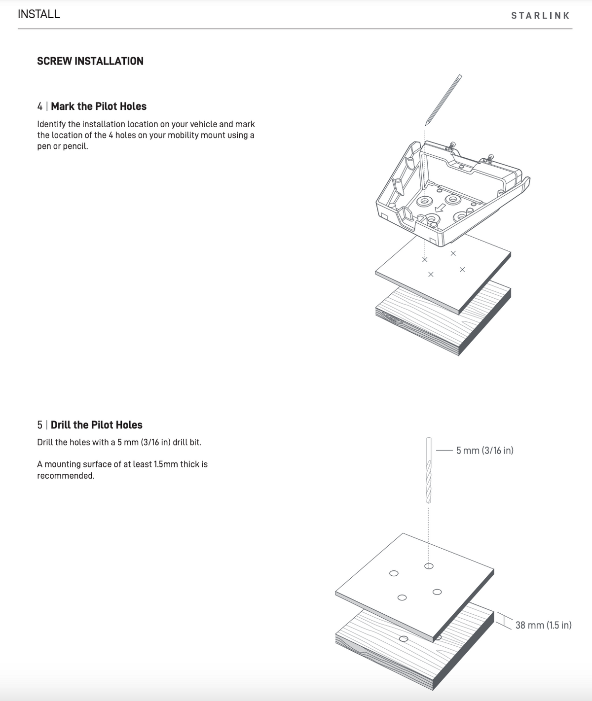 Starlink Standard Gen 3 (V4) Mobility Mount