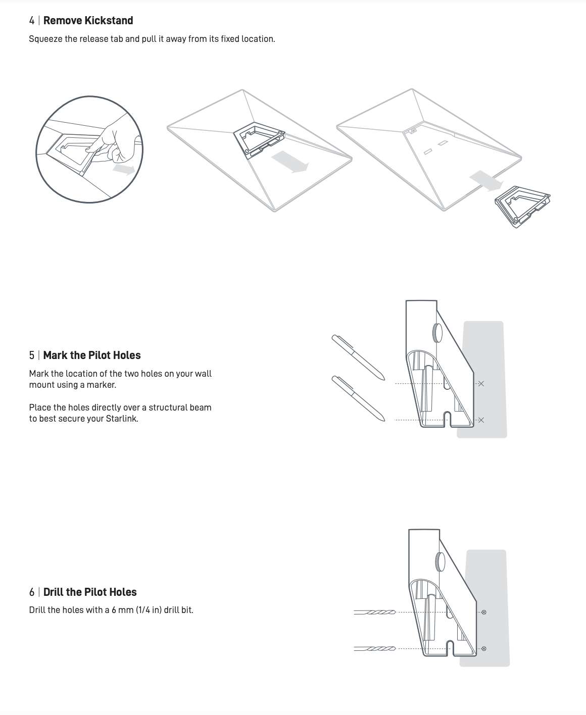 Starlink Standard Gen 3 (V4) Wall Mount