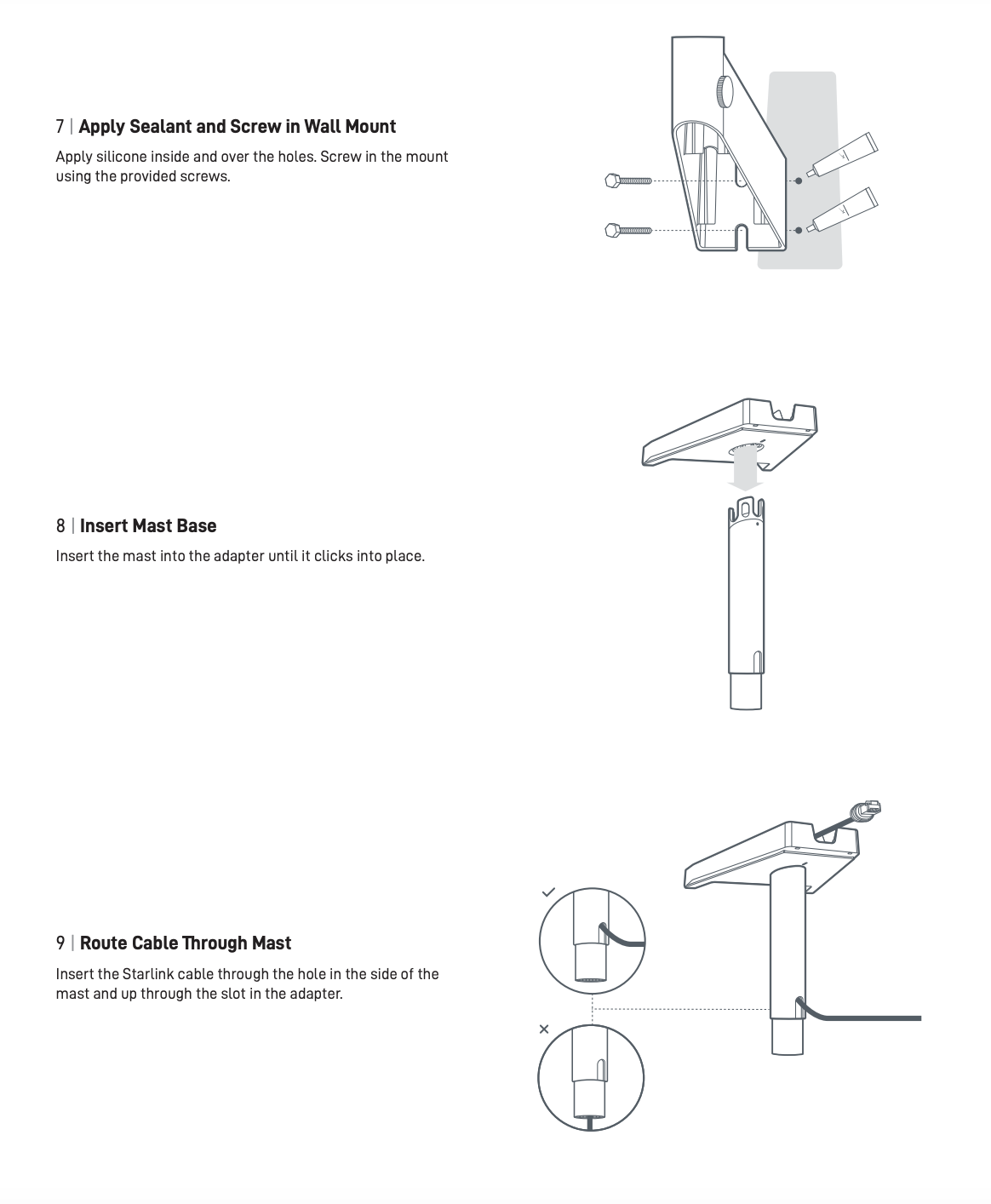 Starlink Standard Gen 3 (V4) Wall Mount