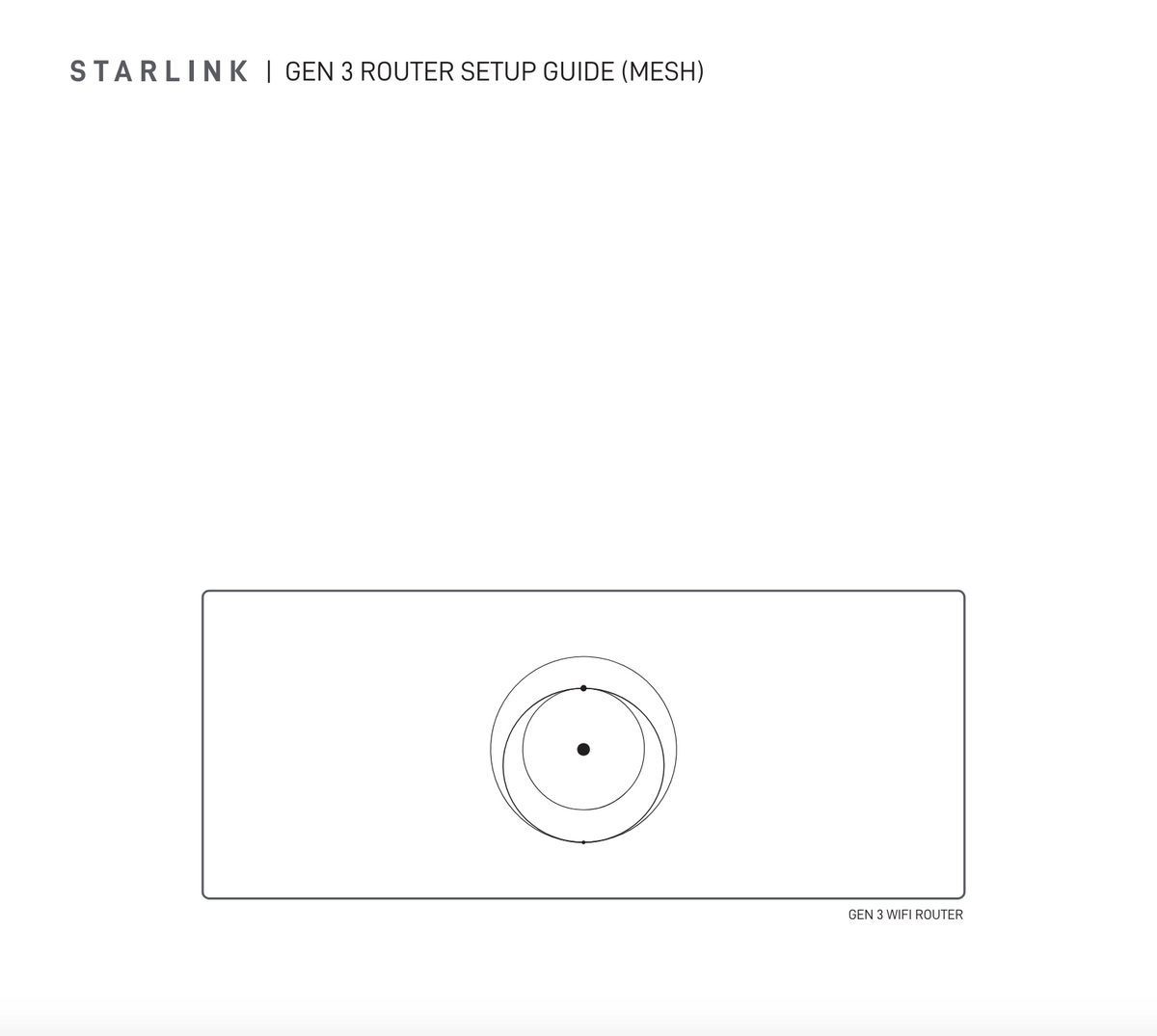 Starlink Gen 3 Mesh WiFi Router